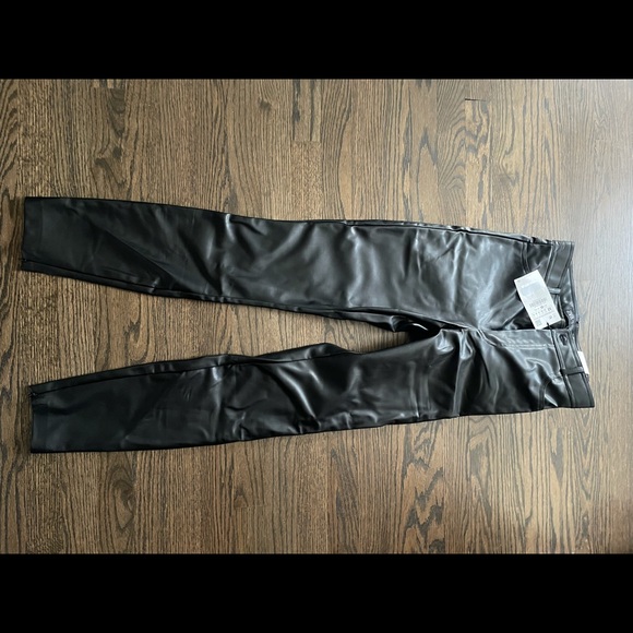 NWT Zara Black Faux Leather Leggings - Picture 4 of 6